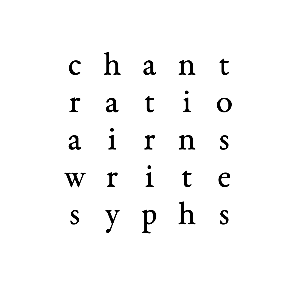 chant ratio airns write syphs 